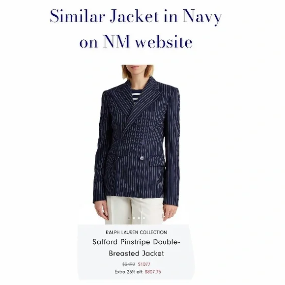 🍀Vintage Pin Striped Blazer Neiman Marcus, Like new